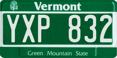 VT license plate YXP832