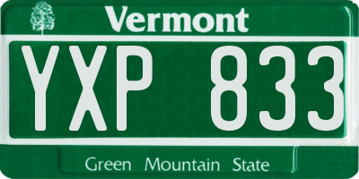 VT license plate YXP833