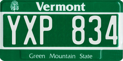 VT license plate YXP834