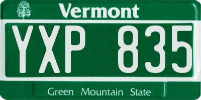 VT license plate YXP835