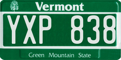 VT license plate YXP838