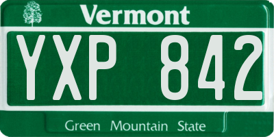 VT license plate YXP842
