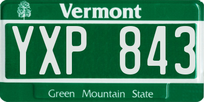 VT license plate YXP843