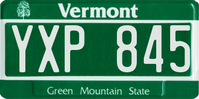VT license plate YXP845