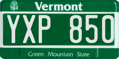 VT license plate YXP850