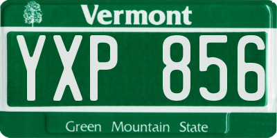 VT license plate YXP856