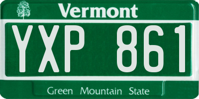 VT license plate YXP861