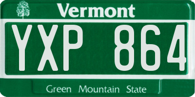VT license plate YXP864