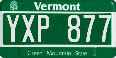 VT license plate YXP877