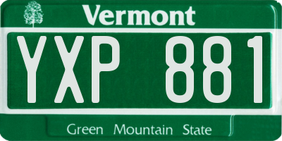VT license plate YXP881