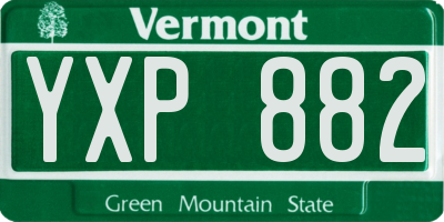 VT license plate YXP882