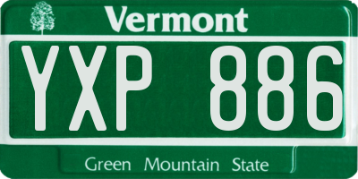 VT license plate YXP886
