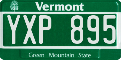 VT license plate YXP895