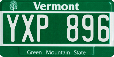 VT license plate YXP896