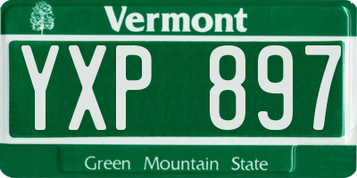 VT license plate YXP897