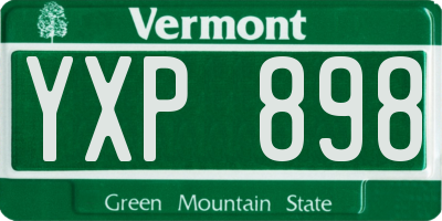 VT license plate YXP898