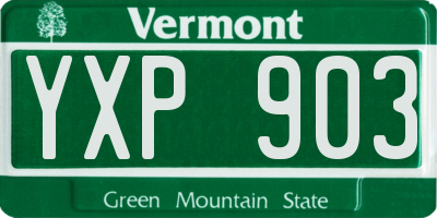 VT license plate YXP903