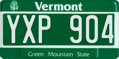 VT license plate YXP904