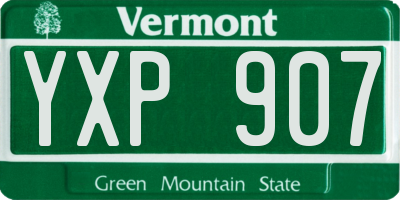 VT license plate YXP907