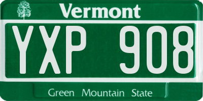 VT license plate YXP908