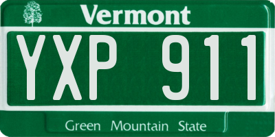 VT license plate YXP911