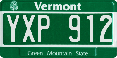 VT license plate YXP912