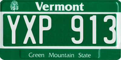 VT license plate YXP913