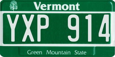VT license plate YXP914
