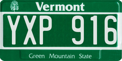VT license plate YXP916
