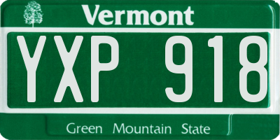 VT license plate YXP918