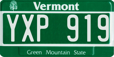 VT license plate YXP919