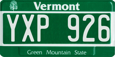 VT license plate YXP926