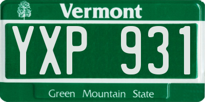 VT license plate YXP931