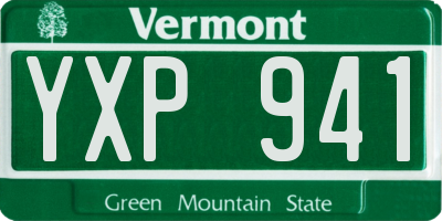 VT license plate YXP941