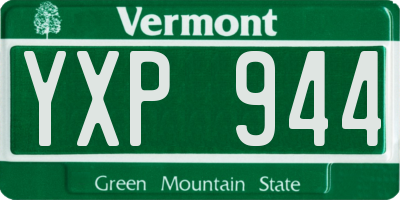 VT license plate YXP944