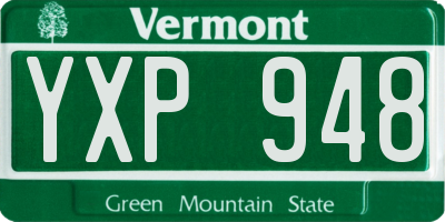 VT license plate YXP948
