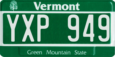 VT license plate YXP949