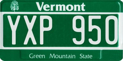 VT license plate YXP950