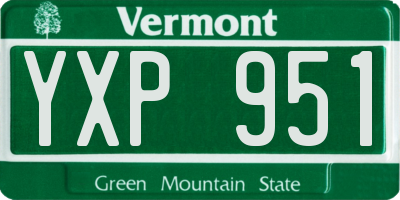 VT license plate YXP951