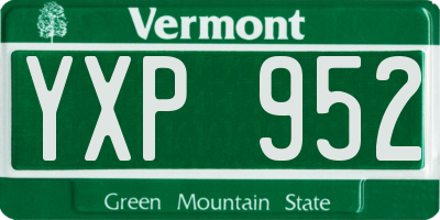 VT license plate YXP952