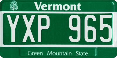 VT license plate YXP965