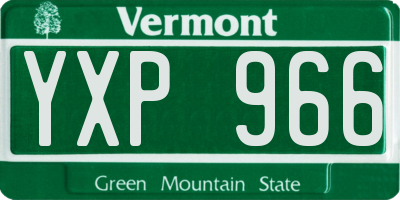 VT license plate YXP966