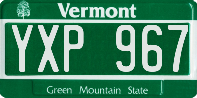 VT license plate YXP967