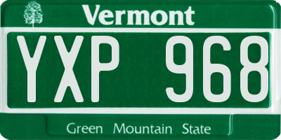 VT license plate YXP968