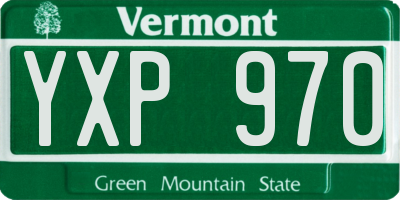 VT license plate YXP970