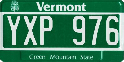 VT license plate YXP976