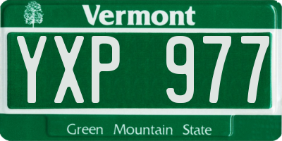 VT license plate YXP977