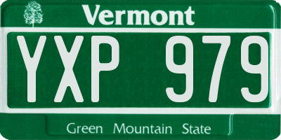 VT license plate YXP979