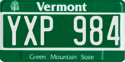 VT license plate YXP984
