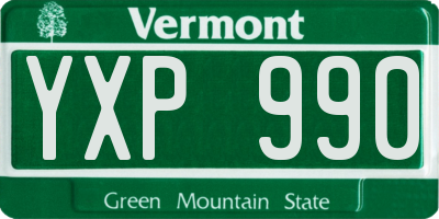 VT license plate YXP990